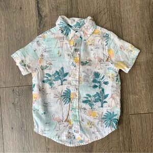 Tropical Print Toddler Boy Shirt